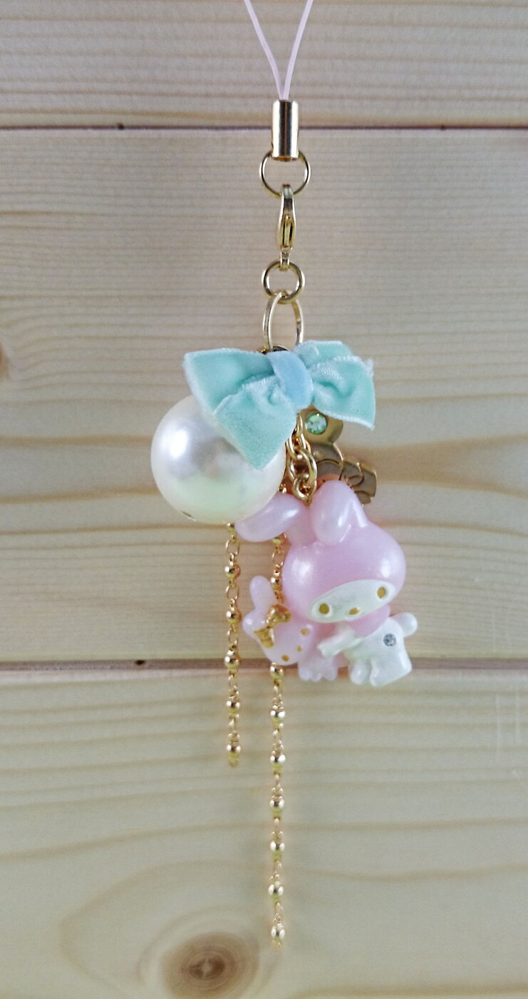 【震撼精品百貨】My Melody 美樂蒂 手機吊飾 藍蝴蝶結 震撼日式精品百貨