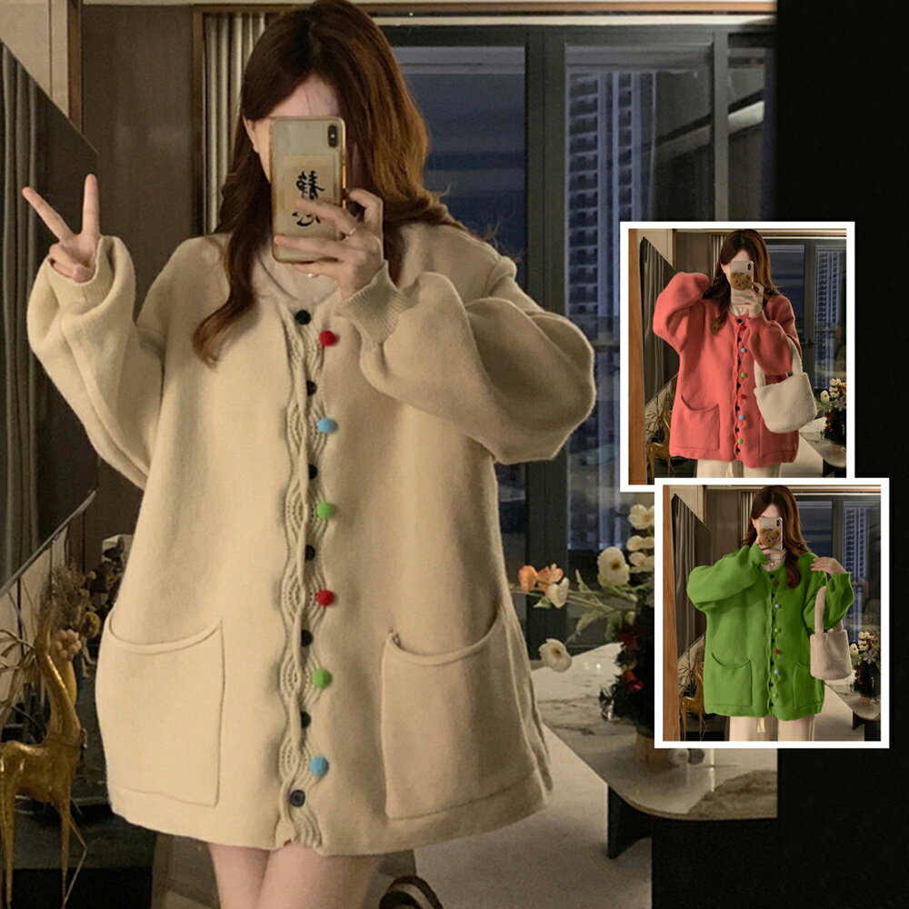 ＊ORead＊韓系慵懶風毛衣厚外套(3色L~4XL)【限定加碼✿全館滿額再折】