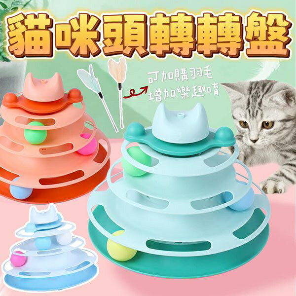 『台灣x現貨秒出』貓咪頭轉盤貓咪玩具 貓玩具 貓貓玩具 寵物玩具 自嗨玩具 轉盤玩具