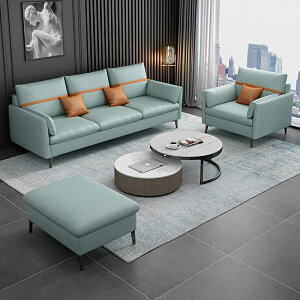 布藝沙發客廳小戶型北歐現代簡約 免洗科技布網紅ins組合高腳沙發
