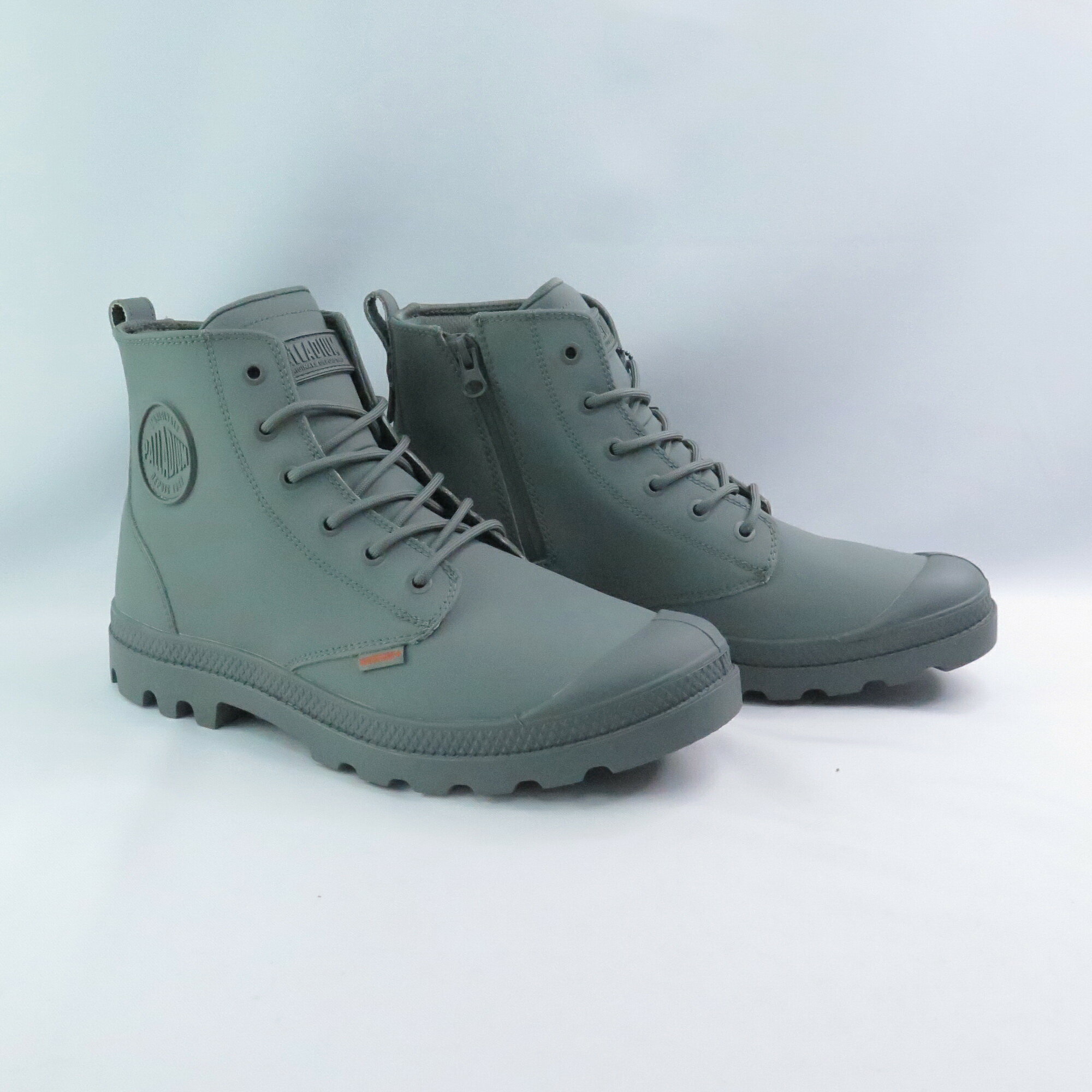 Palladium 74069381 PAMPA HI Z COATED WP+ 男女休閒鞋 防潑水 莫蘭迪質感 棕櫚綠