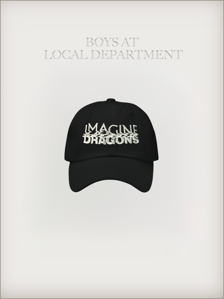 【店鋪原創夢龍樂隊IMAGINE DRAGONS明星周邊黑色刺繡棒球帽