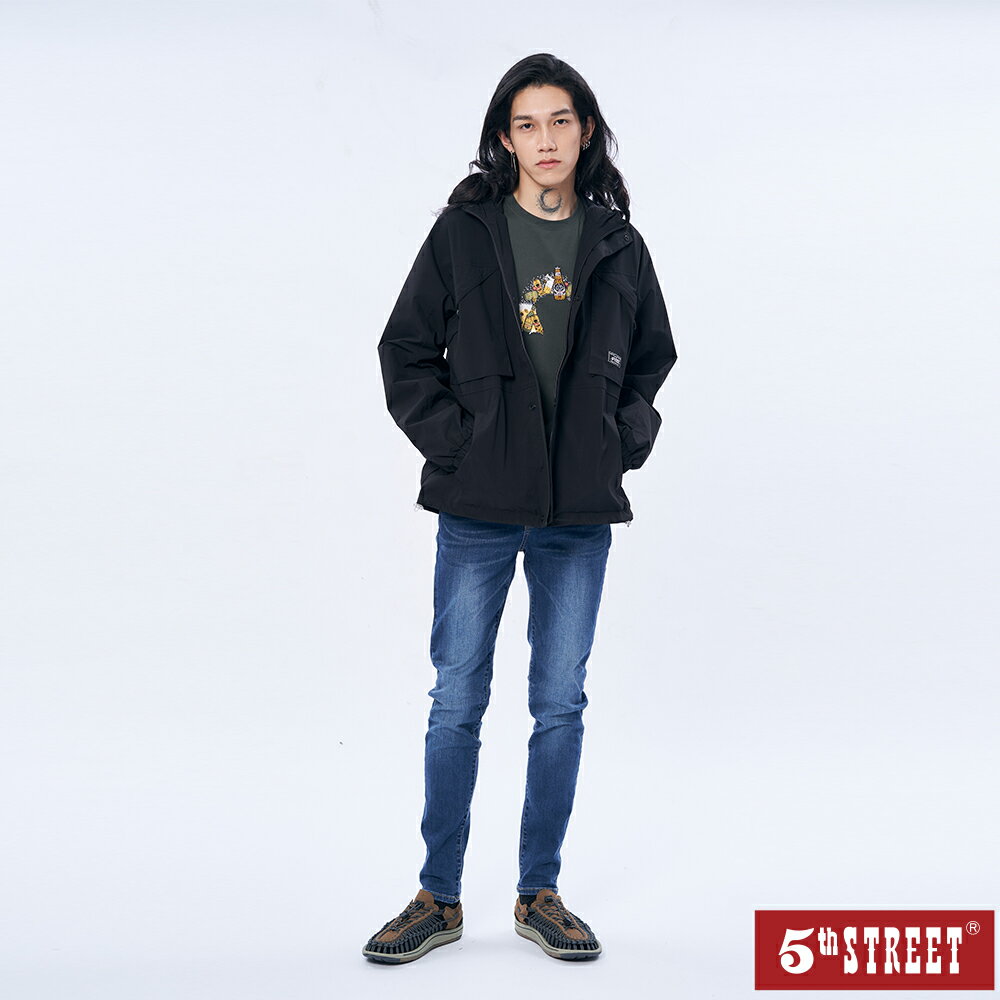 男裝 戶外機能設計外套 黑色 (510616) 【5th STREET】【年貨節全館390起】 最高折426