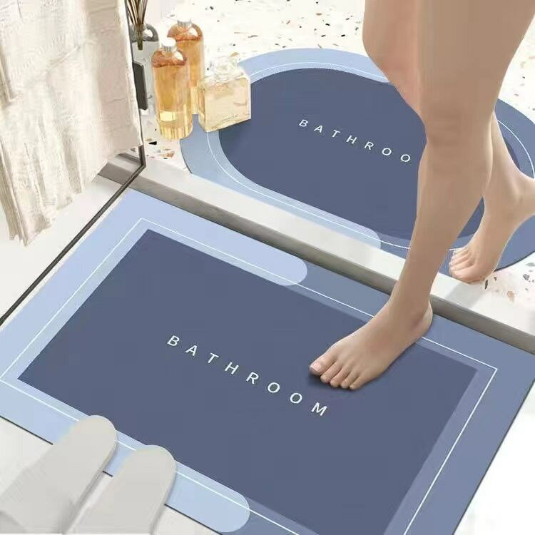 【兩件套】浴室防滑地墊門墊衛生間吸水腳墊衛浴廁所門口仿硅藻泥
