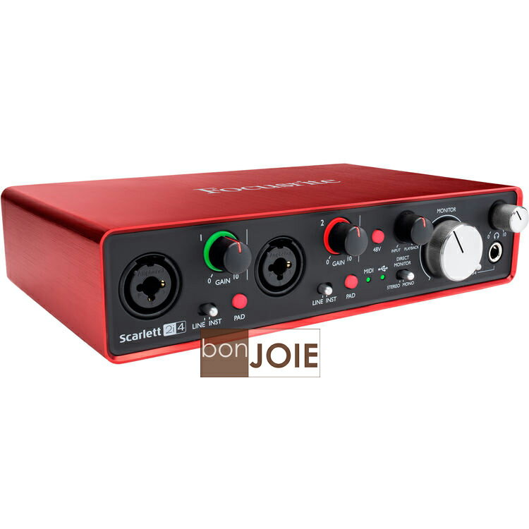 ::bonJOIE:: 美國進口 第二代 Focusrite Scarlett 2i4 (2nd Gen) USB 錄音介面 (全新盒裝) 2in/4out Audio Interface 錄音盒 錄音卡 2