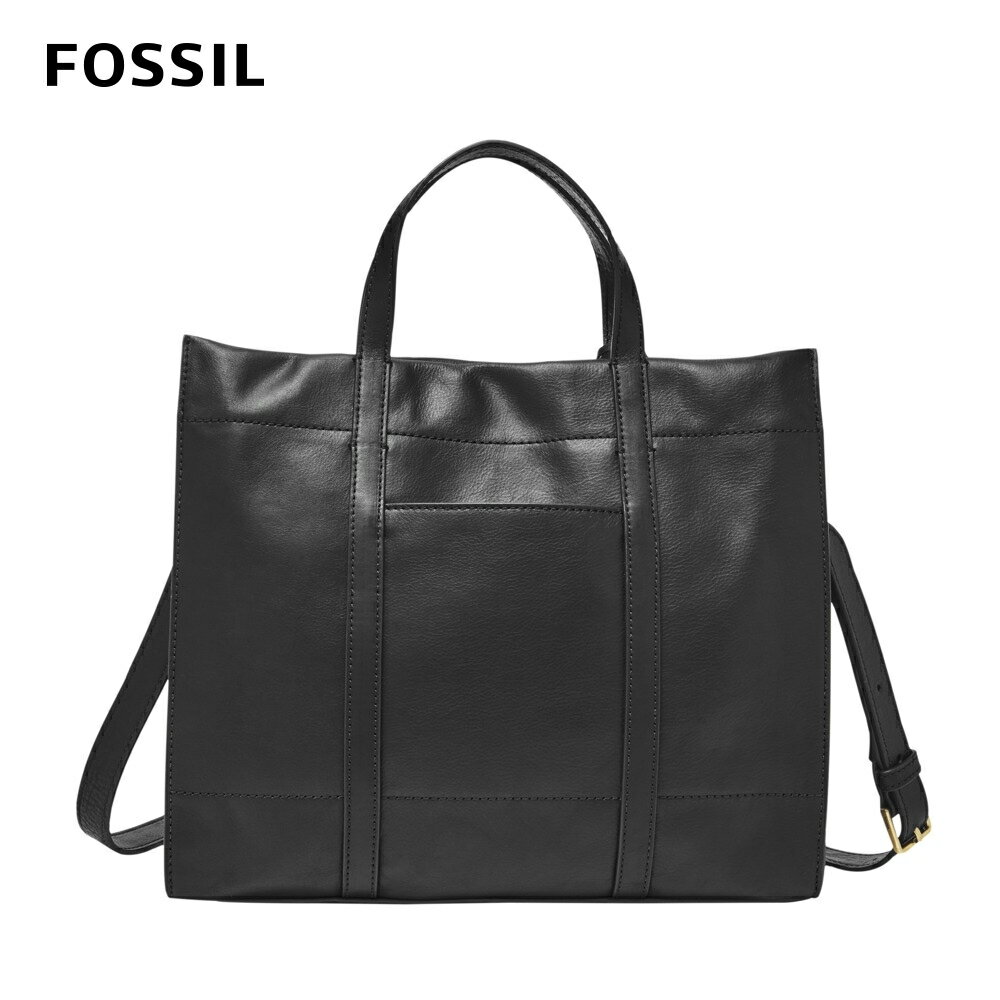 送禮首選★【FOSSIL】FOSSIL情人節推薦Carmen 真皮兩用手提包-黑色 ZB7938001【美國時尚品牌】 附防塵袋+提袋【全館滿額折價★FOSSIL全系列包夾送美妝蛋】