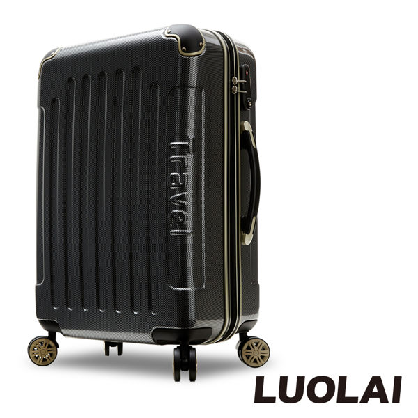 <br/><br/>  【LUOLAI】極速炫焰 28吋碳纖維紋PC鏡面行李箱(黑色)<br/><br/>