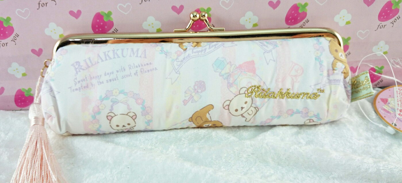 【震撼精品百貨】Rilakkuma San-X 拉拉熊懶懶熊 San-X 筆袋/豬扣收納包-小碎花#61847 震撼日式精品百貨