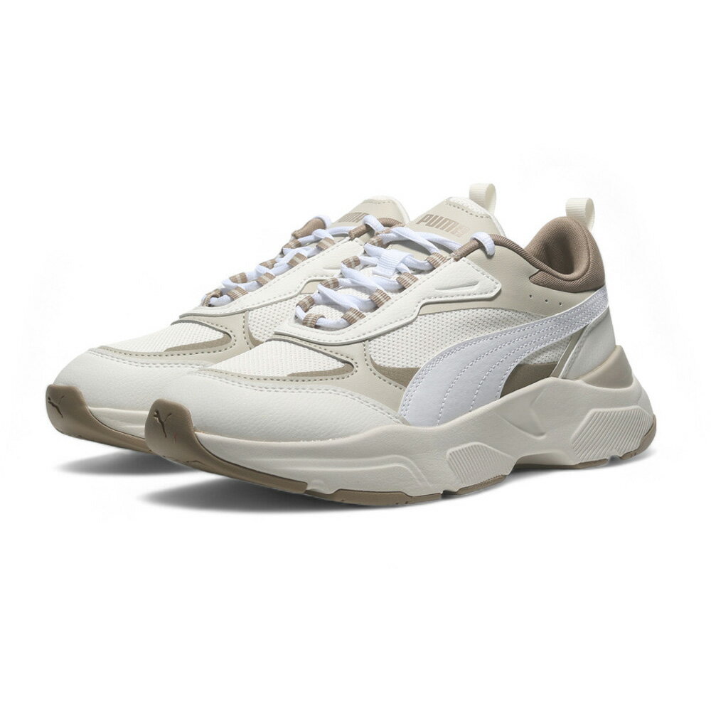 【滿千折百】PUMA 休閒鞋 CASSIA 米白 卡其 復古 老爹鞋 女 38464722