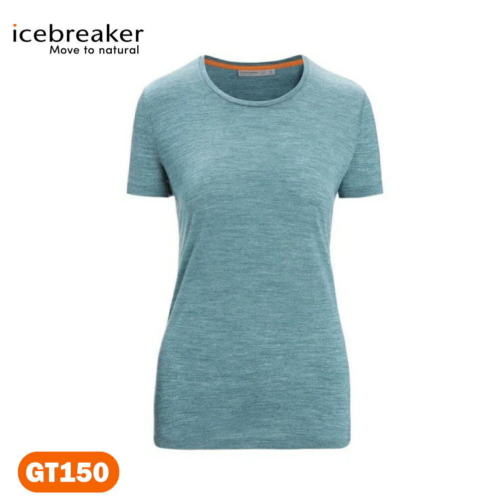 【Icebreaker 紐西蘭 女 Sphere II Cool-Lite 圓領短袖上衣-GT150《藍麻》】IB0A56D3