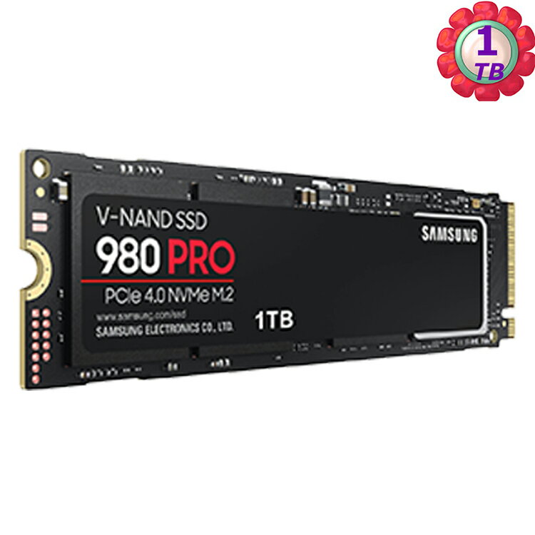SAMSUNG 三星980 PRO 1TB 1T MZ-V8P1T0B M.2 PCIe 4.0 NVMe SSD 固態硬