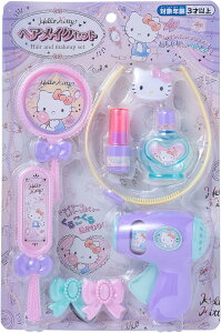 真愛日本 凱蒂貓 kitty 粉紫 吹風機 鏡子 梳子 髮飾 玩具組 扮家家酒 兒童玩具 ST安全玩具 禮物
