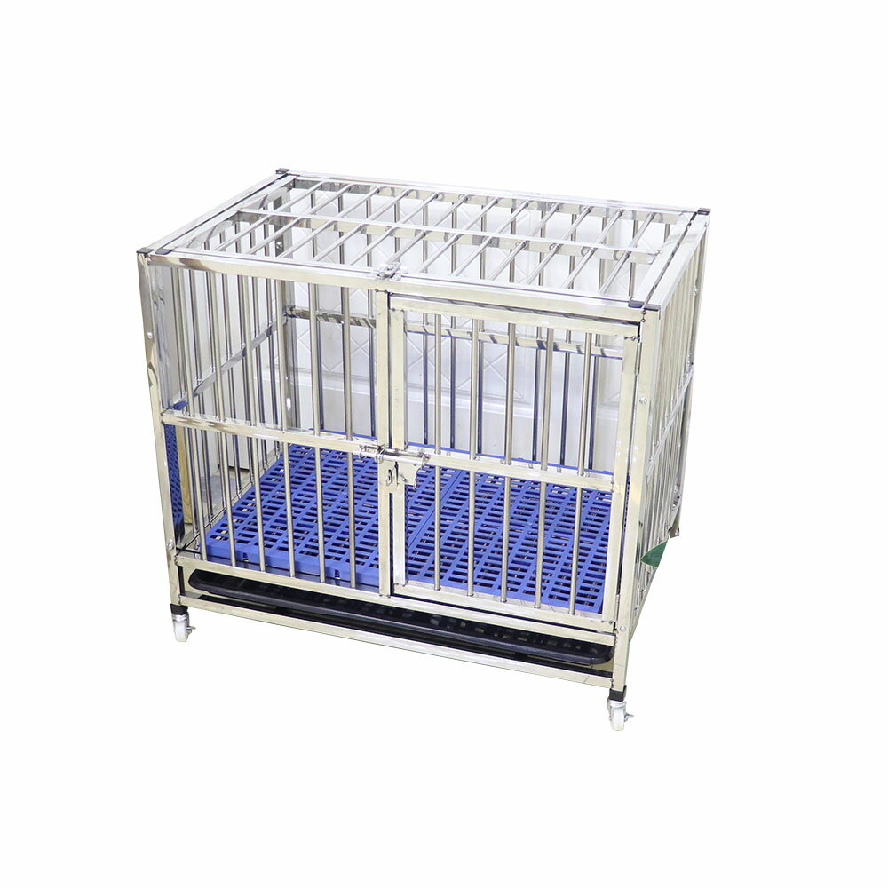 【超多款式咨詢客服】不銹鋼狗籠子小中型大型犬帶廁所家用室內外 狗籠 加粗寵物籠 4
