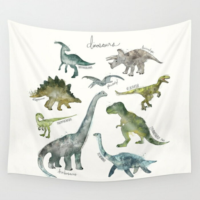 北歐設計ins家居裝飾品掛布房間墻面宿舍臥室背景布dinosaur恐龍
