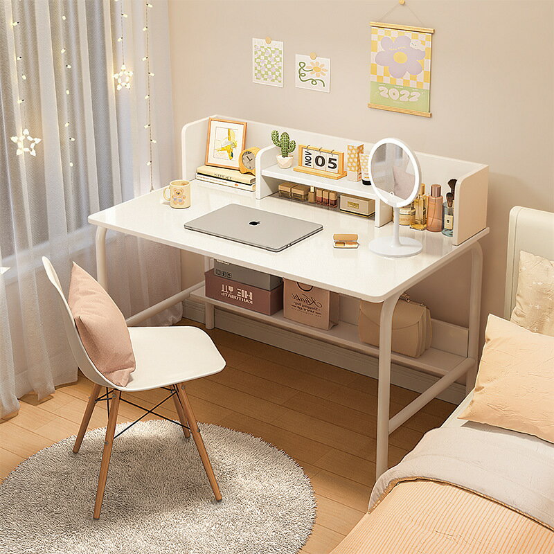 北歐書桌家用簡約現代書桌化妝桌一體桌子女生臥室學習租房電腦桌