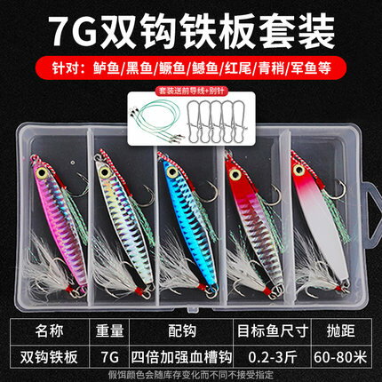 假餌 雙鉤遠投小鐵板路亞餌淡水海釣亮片vib翹嘴鱸魚鱖魚專殺假餌魚餌【MJ19898】