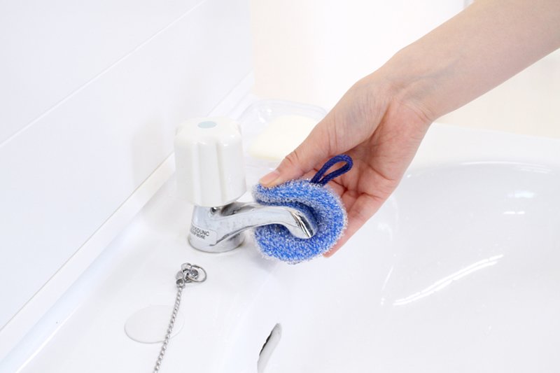 日本nicott 洗手台水垢清潔刷洗手台水垢清潔刷洗臉台水槽刷子洗手台清潔球 夏日微風 夏日微風 Rakuten樂天市場