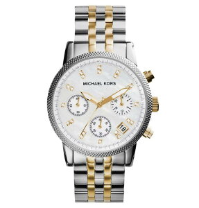 『Marc Jacobs旗艦店』美國代購 MK5057 Michael Kors 雙色精鋼錶帶三眼計時錶