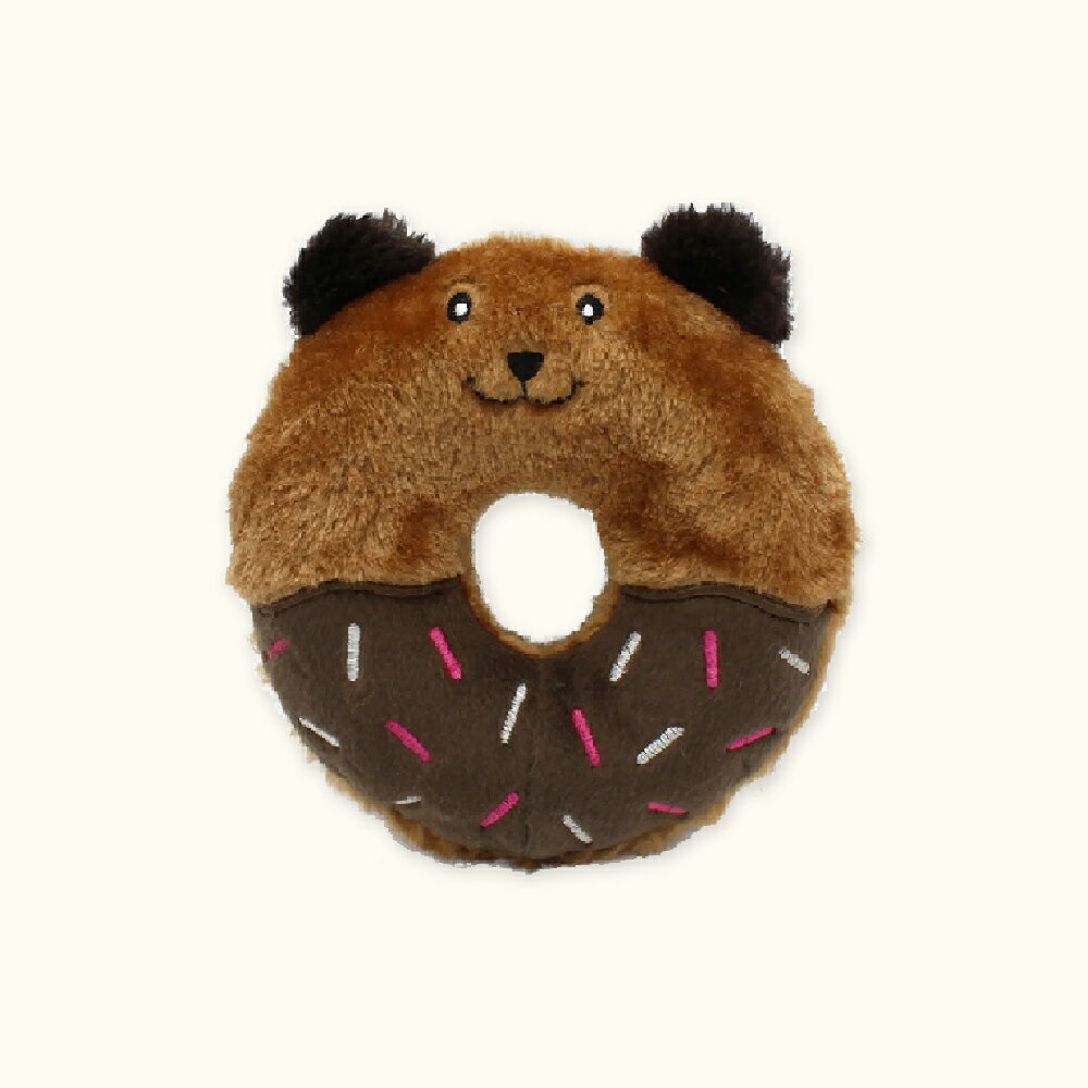 【SofyDOG】ZippyPaws 巧克力熊甜甜圈 寵物玩具 有聲玩具 狗玩具
