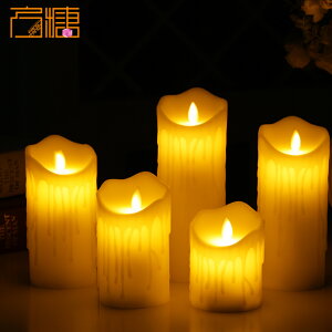 電子蠟燭 蠟燭 LED蠟燭燈 方糖led充電遙控電子蠟燭燈家用表白婚慶燭光餐桌浪漫婚禮裝飾『cyd23458』