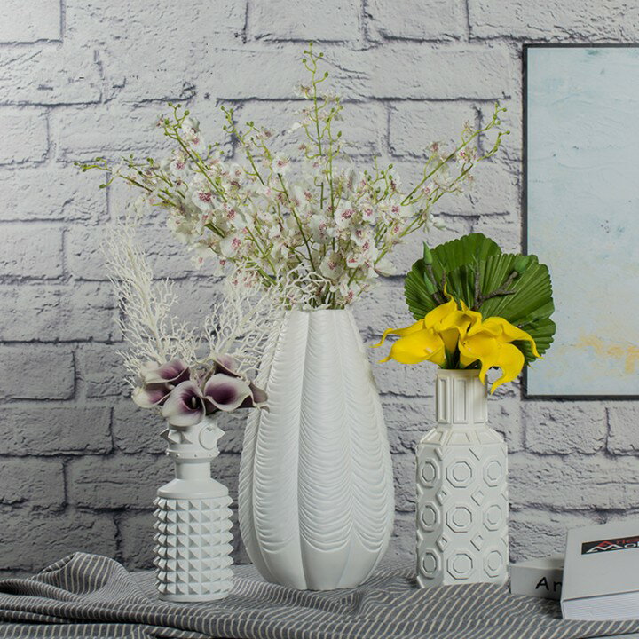 創意幾何形狀花器工藝品現代簡約客廳玄關電視柜花瓶茶幾插花擺件