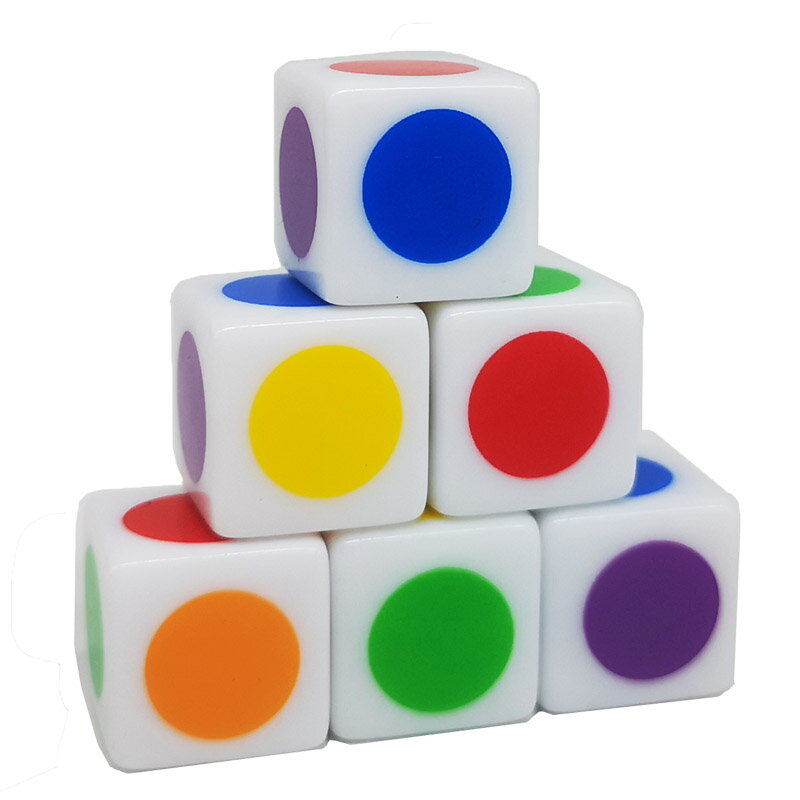 彩印骰子 絲印色子 顏色骰子 助教教學色子 彩色圓點六面骰子