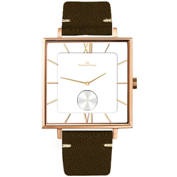 Max Max MAS7033-2 方形設計超薄極簡腕錶 / 白面 35mm｜樂天全館特惠中★指定刷卡回饋10%