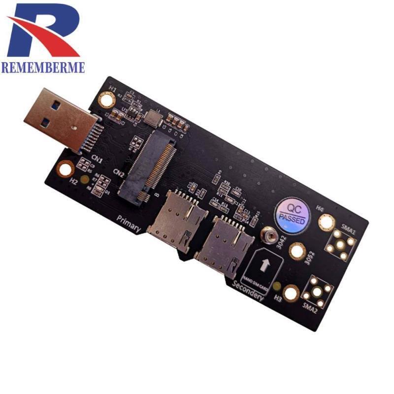 NGFF（M.2）轉USB 3.0適配器 帶有雙NANO SIM卡插槽 用於3G / 4G / 5G模組