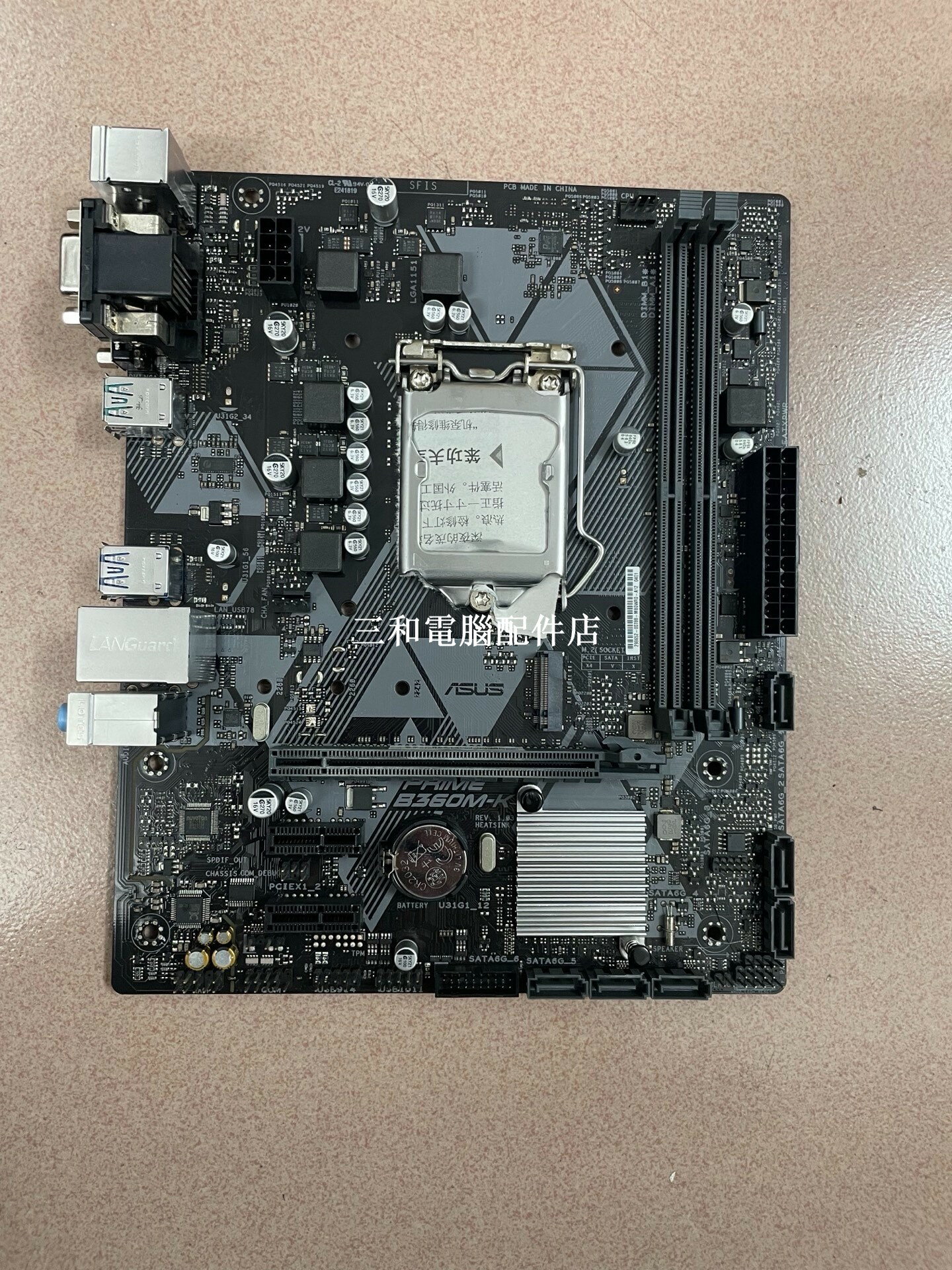 華碩 PRIME B360M-K 主機板 30片 二手如圖 MicroATX 中板 M2 介面 支援第8 9代i 1151針