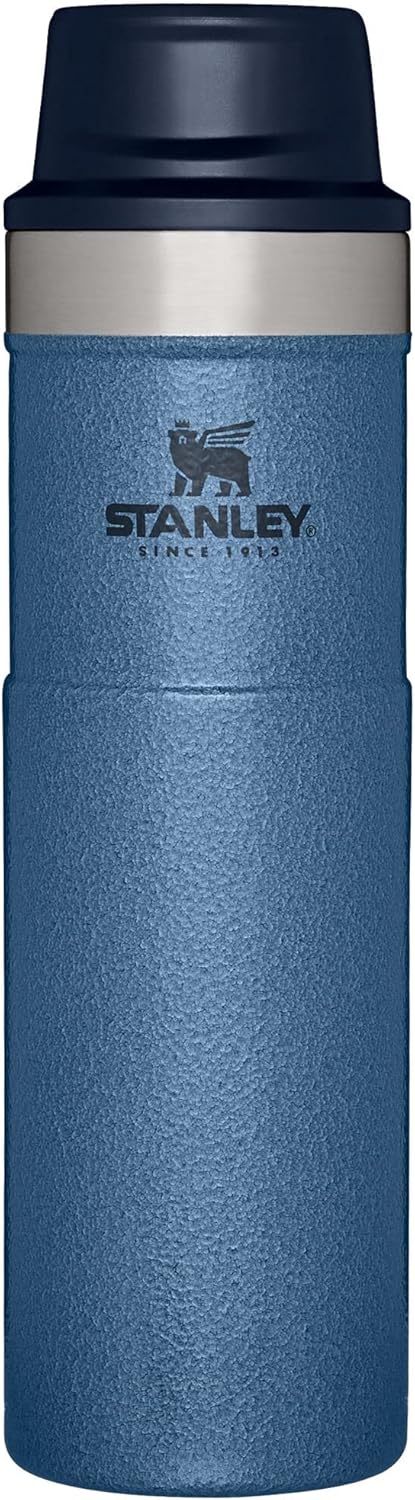 ├登山樂┤ 美國 Stanley 經典系列 單手保溫咖啡杯2.0 0.59L 錘紋藍 # 10-06441-124