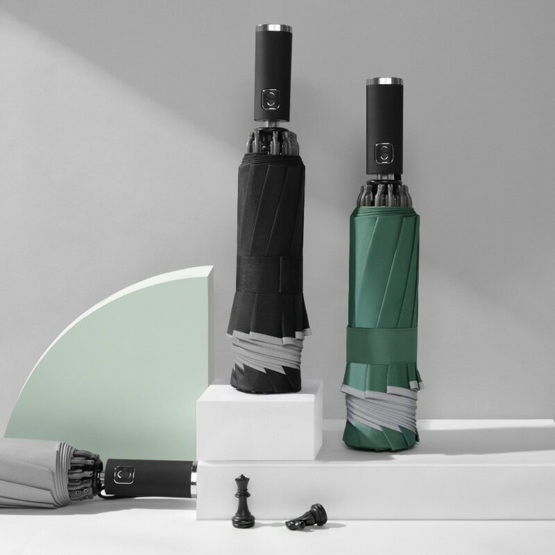 全館8折 免運 雨傘 折疊傘 防曬傘 全自動汽車反向折疊傘包邊反光三折雨傘商務傘印刷logo雨傘廣告傘特惠/快速出貨