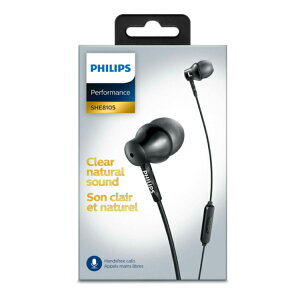 Philips 飛利浦 SHE8105 耳塞入耳式耳機 黑色