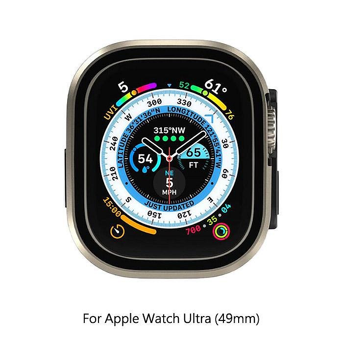 魚骨牌 SwitchEasy Apple 蘋果 Watch Ultra / Ultra 2 (49mm) Modern Hybrid 9H 鋼化玻璃鋁合金保護殼【APP下單4%點數回饋】