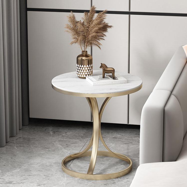 【上新】茶几 現代簡約輕奢巖板邊幾客廳沙發角幾簡約創意陽台小圓桌