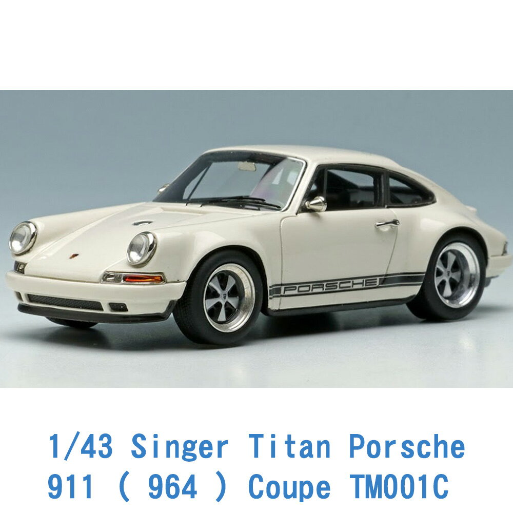 Make Up 1/64 模型車 Singer Titan Porsche 911 ( 964 ) Coupe TM001C 象牙白