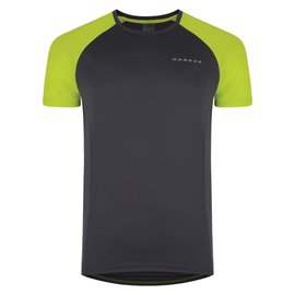 【【蘋果戶外】】『零碼出清』Dare2b DMT355 黃綠/灰 男 英國進口名牌服飾 昂德邁彈短圓領排汗衣 MEN''S UNDERMINE TEE