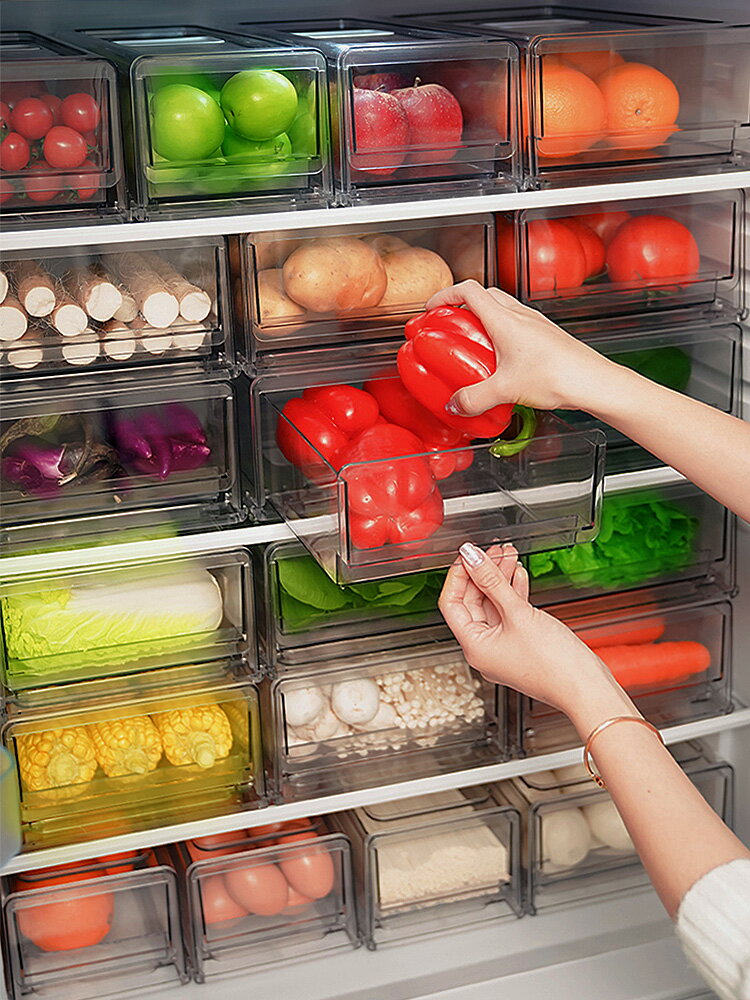 冰箱收納盒廚房抽屜式食品級保鮮盒水果雞蛋專用蔬菜整理神器盒子