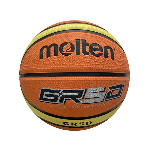 Molten [BGR5D] 籃球 5號 兒童 室外 小學 彈力 耐用 橡膠 深溝 12片貼 橘黃