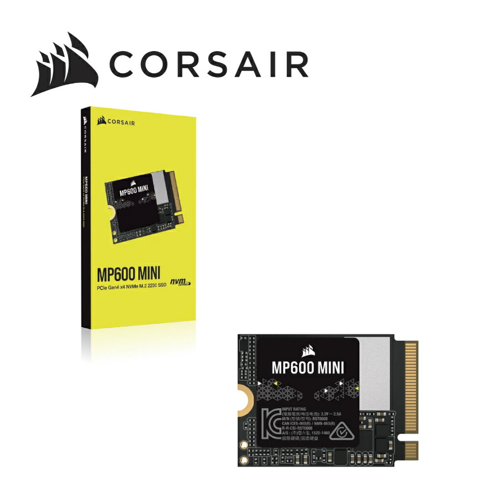 【滿額折120 最高3000回饋】CORSAIR 海盜船 MP600 Mini 1TB SSD硬碟 Ally可用 M.2 2230【現貨】【GAME休閒館】AS0688