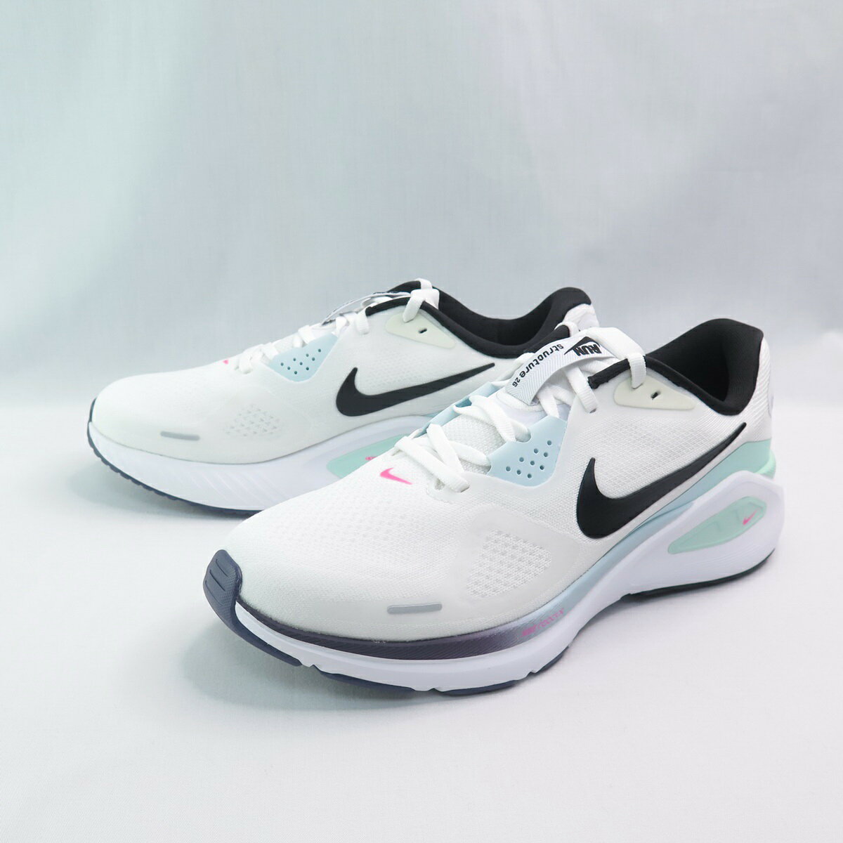 NIKE IM6675101 Air Zoom Structure 26 男慢跑鞋 白/泡沫薄荷綠【iSport愛運動】