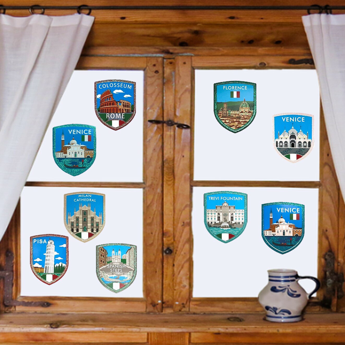 《炫彩玻璃貼系列》義大利 一套9張 金銀五彩蔥玻璃窗貼 防水無需自裁裝飾素材 適用於冰箱 水壺 品裝飾貼畫貼 不殘膠【領券滿額再折千12/31止】 5 《炫彩玻璃貼系列》義大利 一套9張 金銀五彩蔥玻璃窗貼 防水無需自裁裝飾素材 適用於冰箱 水壺 品裝飾貼畫貼 不殘膠【領券滿額再折千12/31止】 5