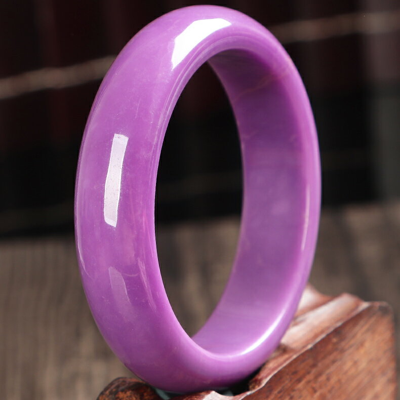 親寶水晶天然紫羅蘭紫云母手鐲 女款 簡約復古 紫色水晶鐲子飾品