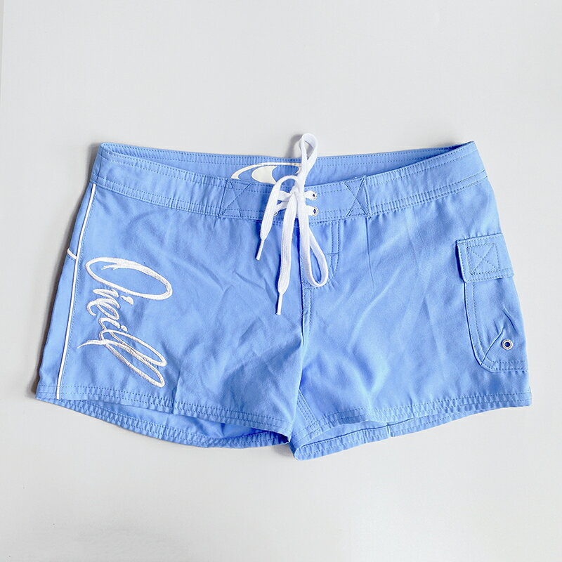 美國百分百【全新真品】O'Neill 短褲 海灘褲 綁繩設計 休閒 夏款 女 藍色 XXS、XS號 I134