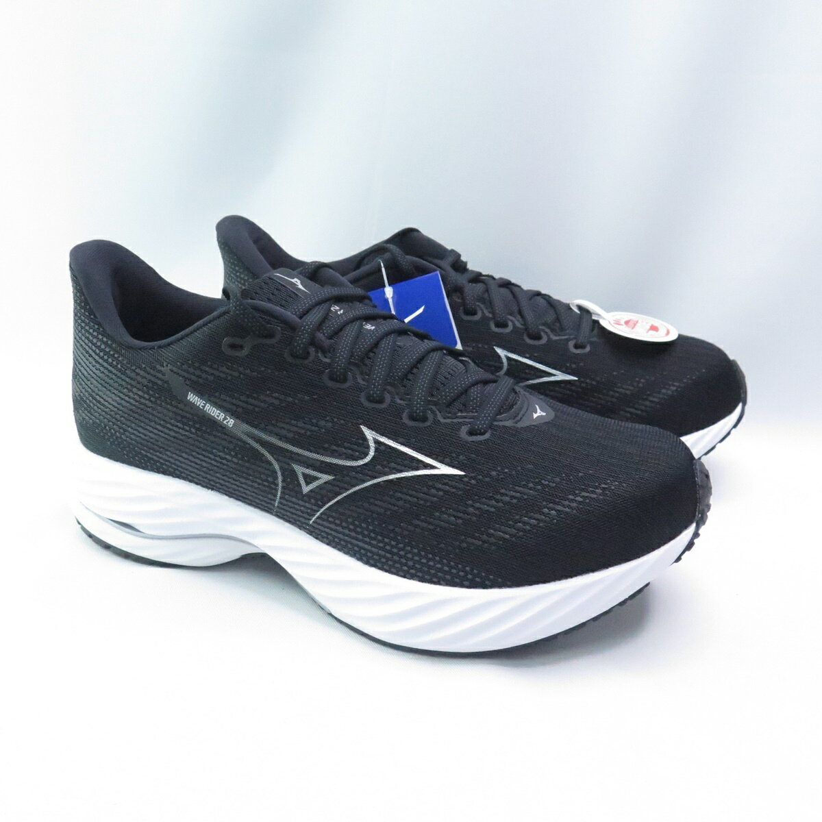 Mizuno J1GC240402 WAVE RIDER 28 SW 男慢跑鞋 4E超寬楦 黑x白【iSport愛運動】