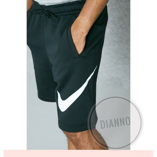 帝安諾- Nike swoosh shorts 勾勾 大勾 短棉褲 短褲 黑色 大logo 843520-010 公司貨【APP下單享4%點數】