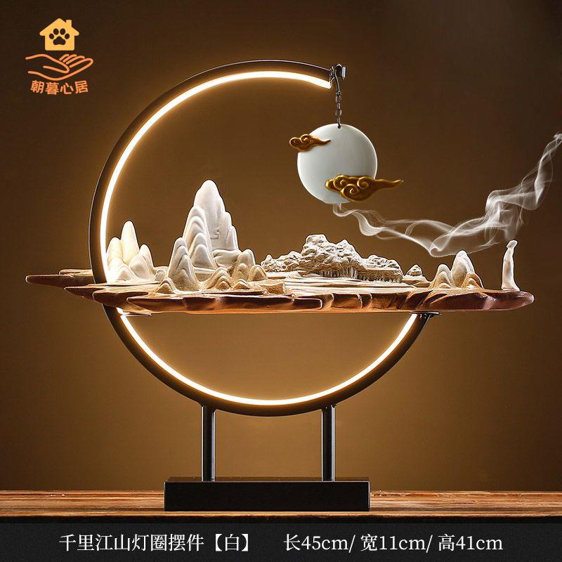 免運 創意擺件 裝飾品家居倒流香爐高檔禪意擺件個性玄關電視櫃客廳擺件高檔陶瓷送禮禮品【dy】
