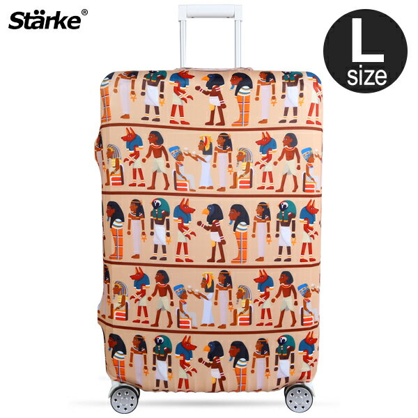 <br/><br/>  E&J【015001-10】Starke 高彈性行李箱套 -埃及文明(L)；適用適用27-30吋/防塵套/行李箱保護套<br/><br/>