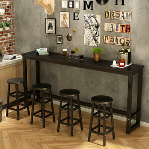 簡約現代靠牆吧台桌家用客廳小吧台桌長條桌窄桌高腳桌咖啡奶茶桌【MJ11991】