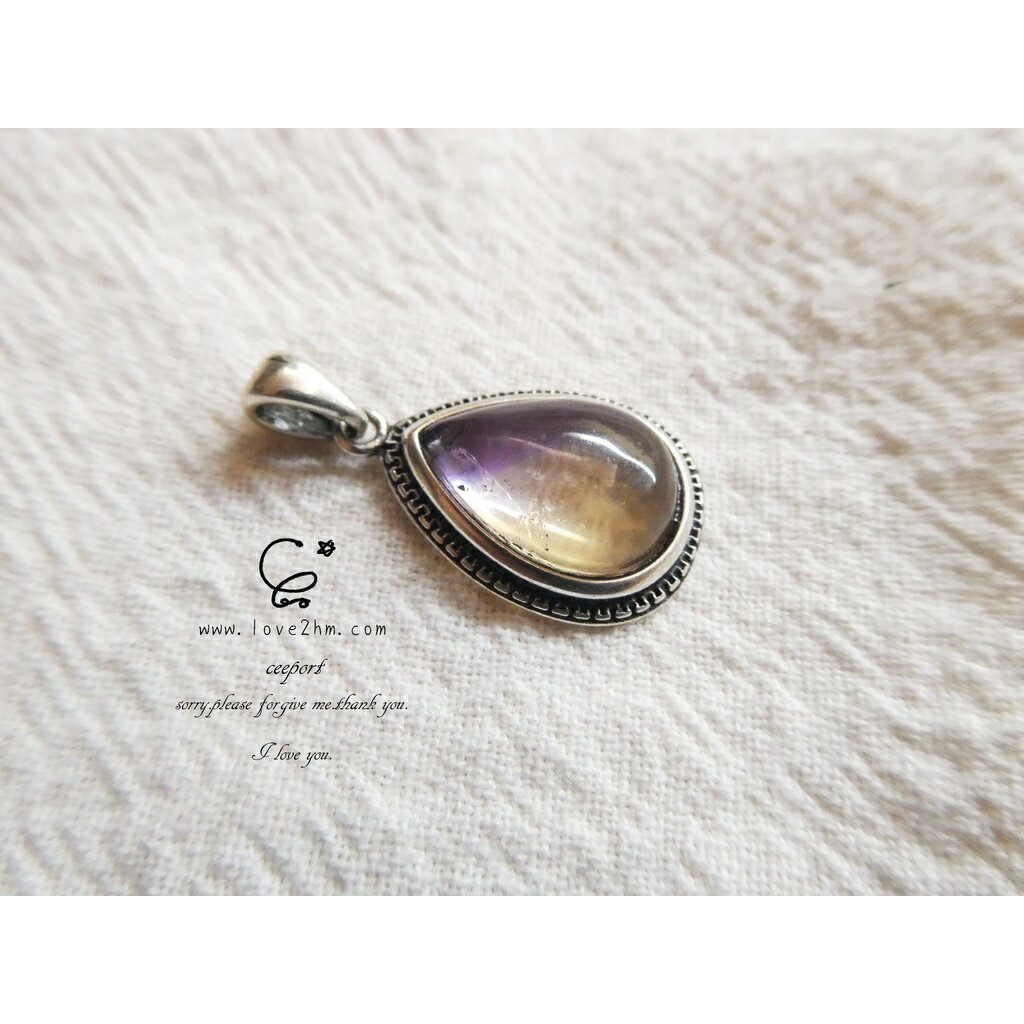 紫黃晶 吊墜 218283/紫黃晶/晶石鍊墜/925純銀/ [晶晶工坊-love2hm]