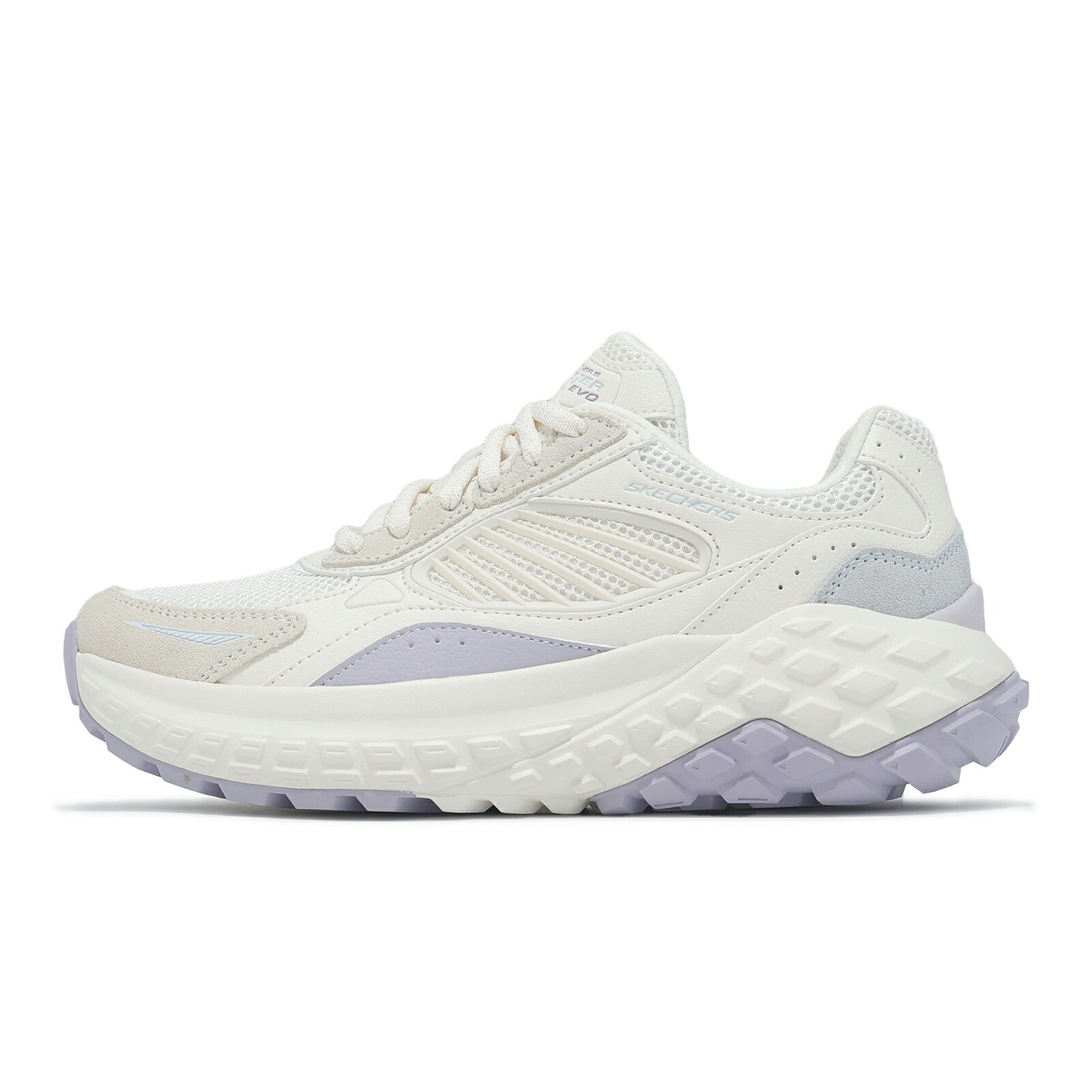 Skechers 休閒鞋 Monster Evo-On Point 女鞋 米 紫 復古 厚底 運動鞋 150682WLVB